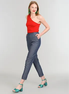 13739 Indigo Elastic Waist Pants