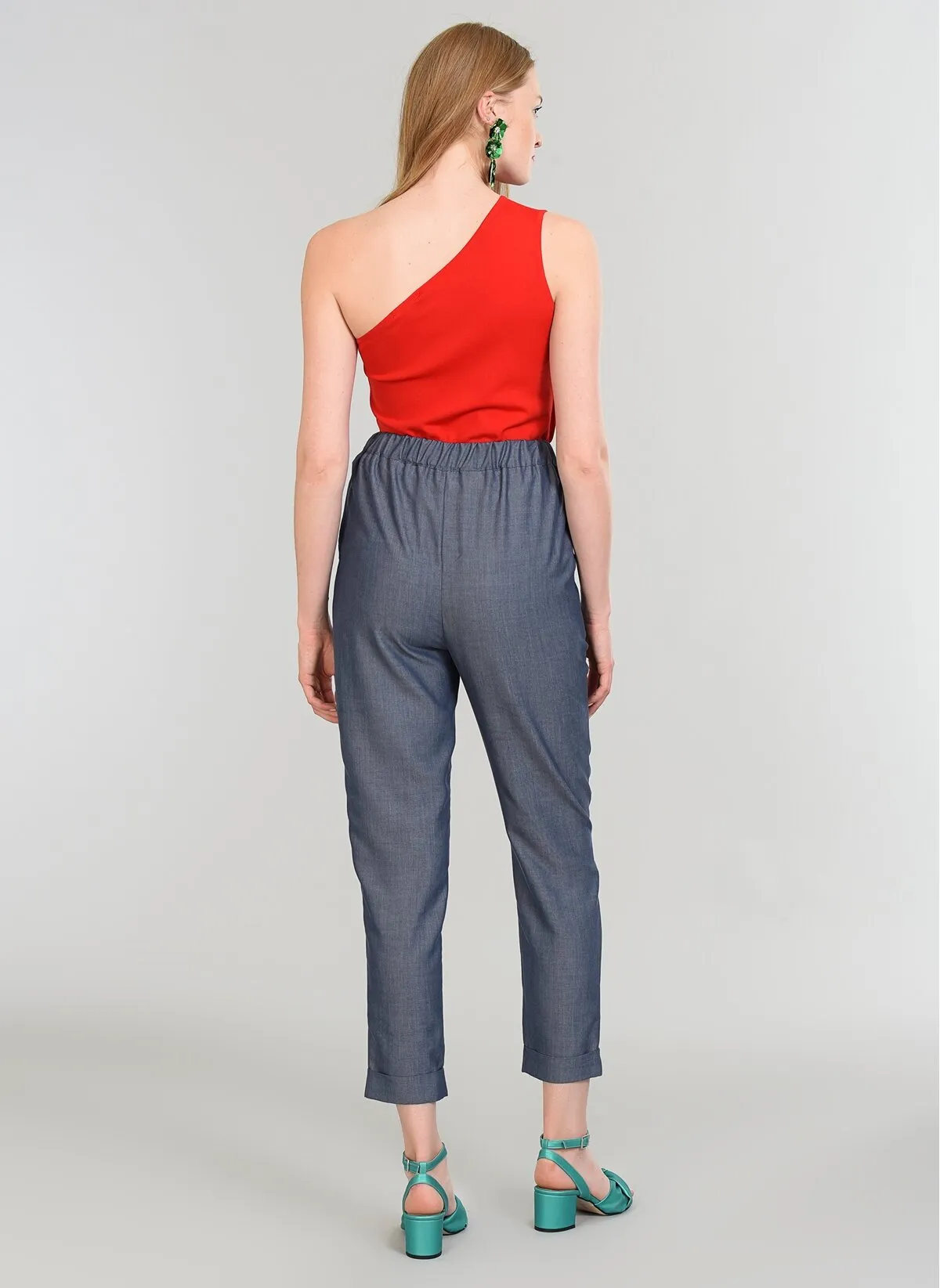 13739 Indigo Elastic Waist Pants