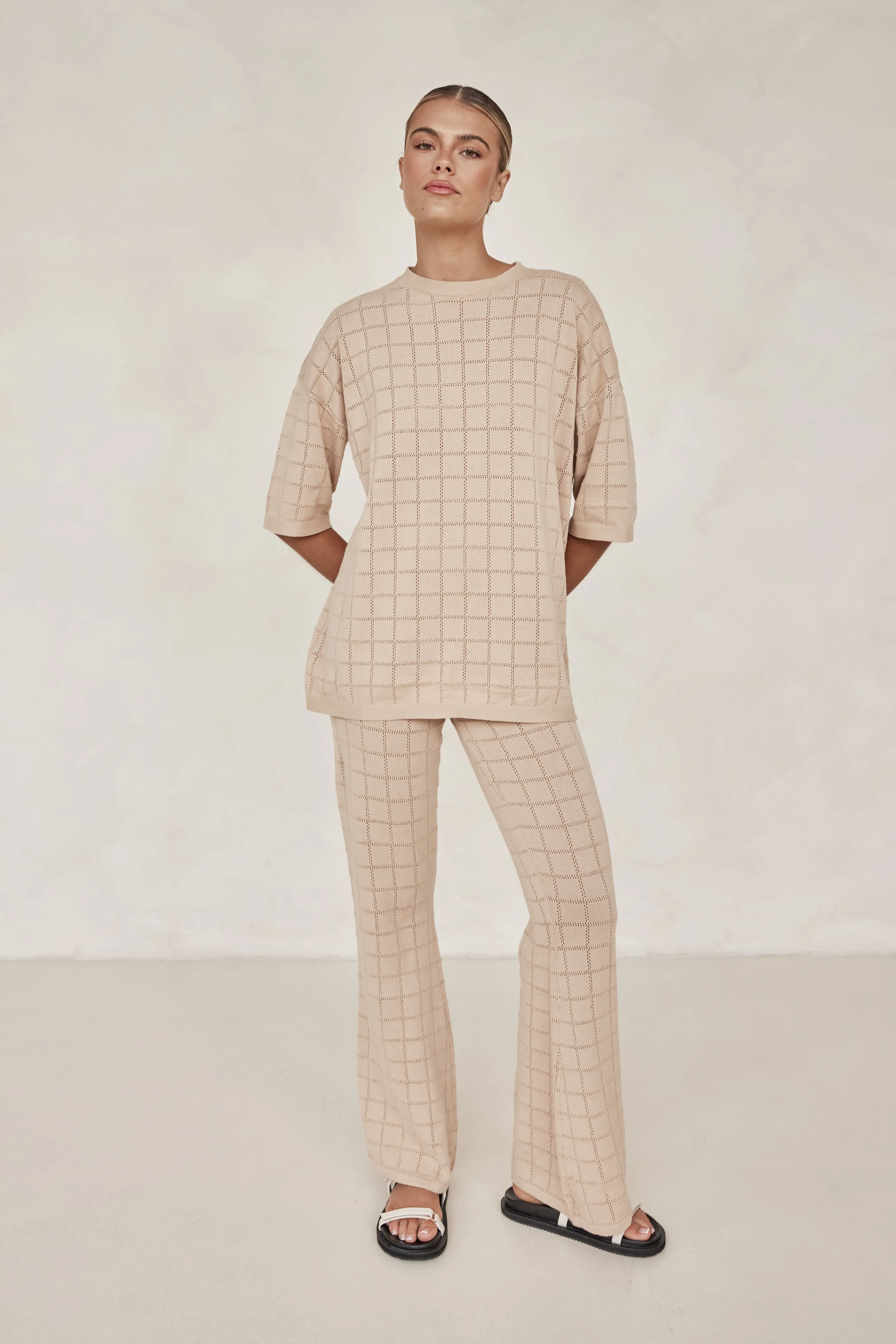 Aime Knit Pant (Beige)