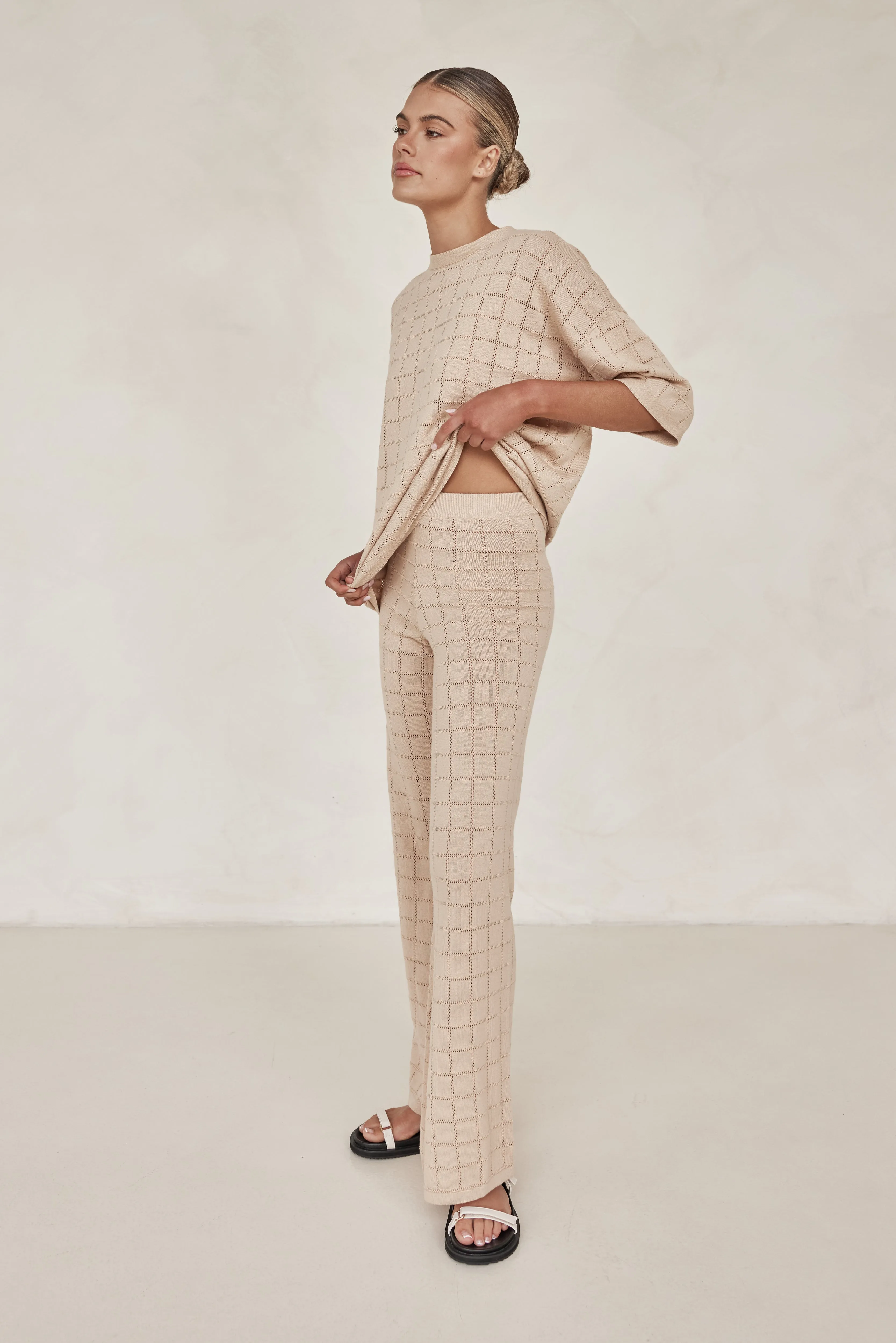 Aime Knit Pant (Beige)