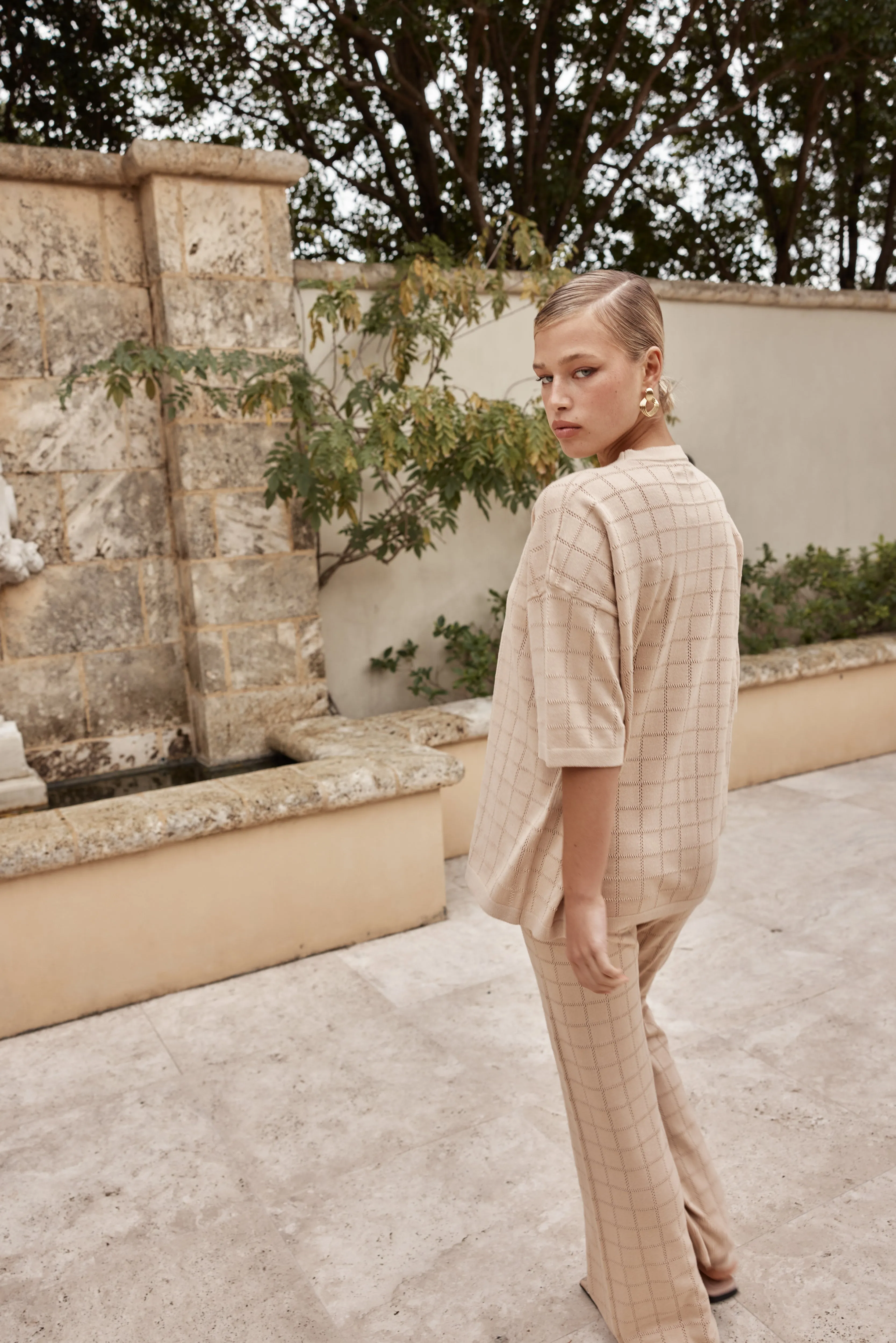Aime Knit Pant (Beige)