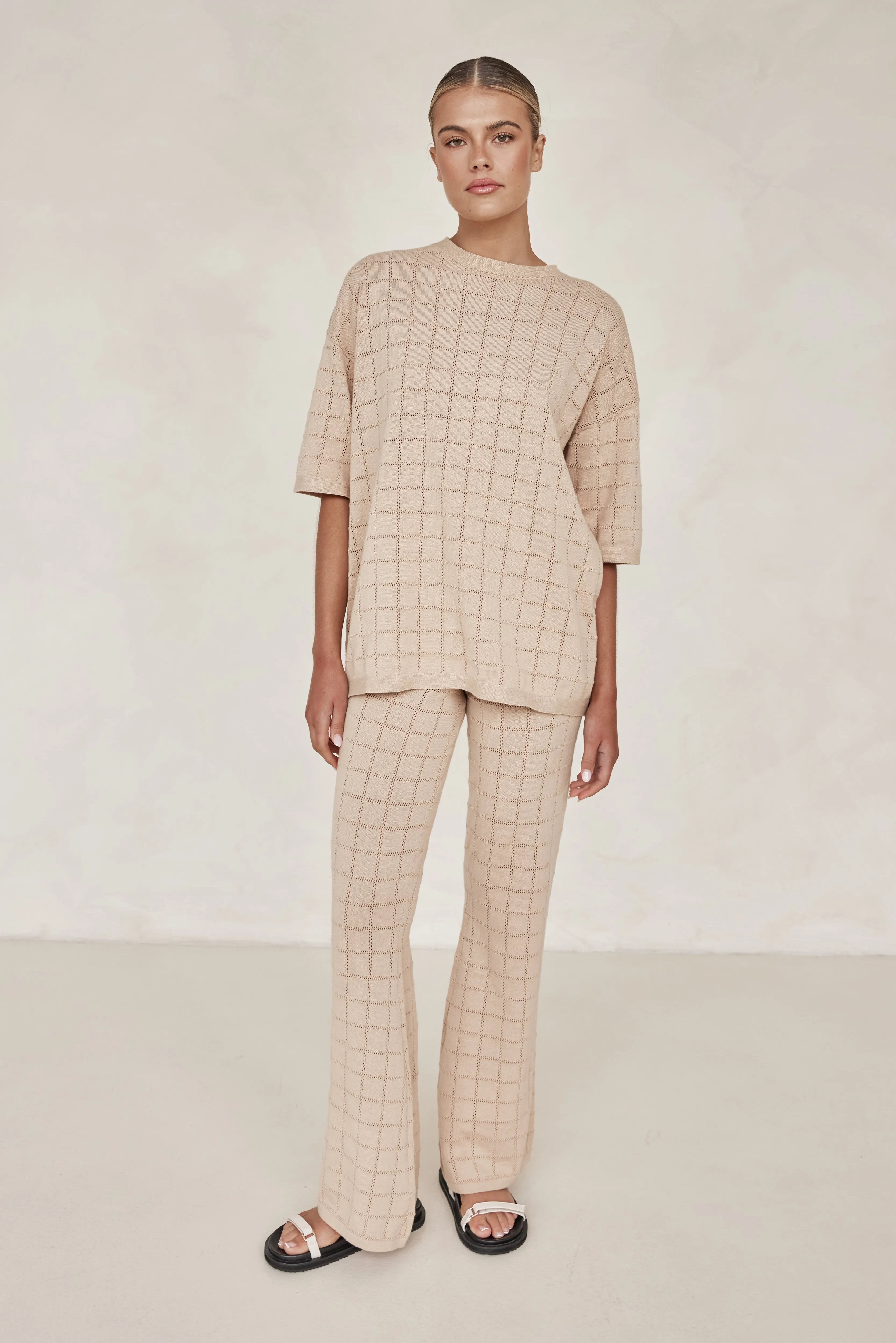 Aime Knit Pant (Beige)