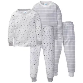 All-Stars and Stripes Organic Cool Gray PJ Sets