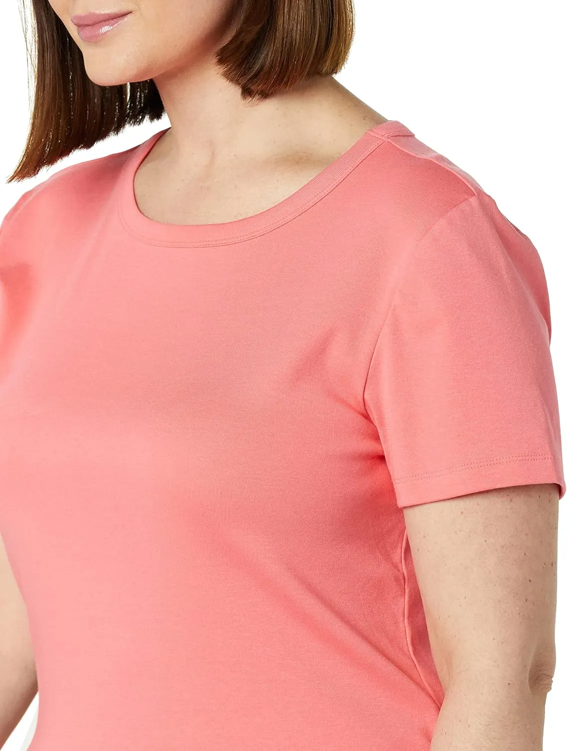 Amazon Essentials Women's Slim-Fit Short-Sleeve Crewneck T-Shirt, Pack of 2