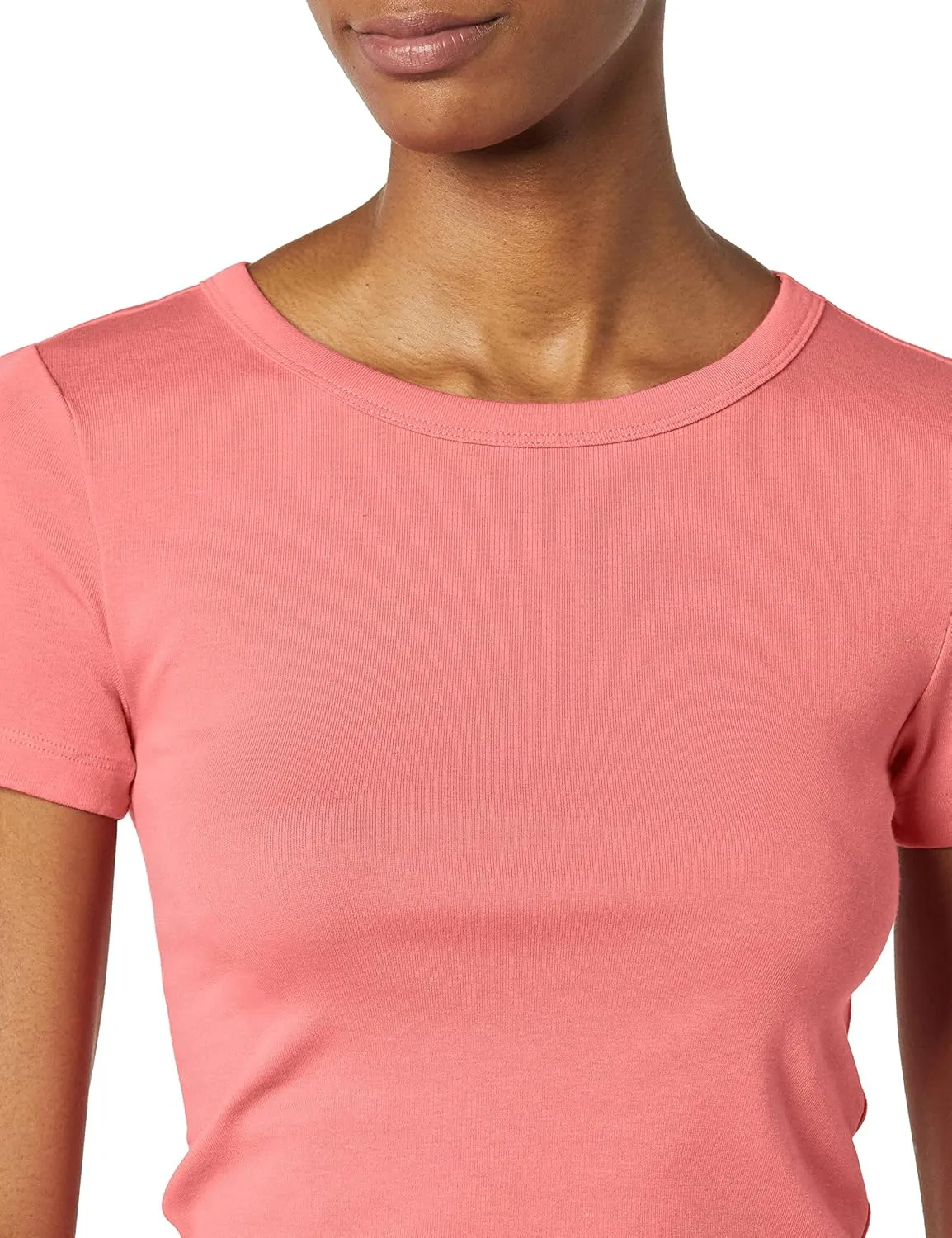 Amazon Essentials Women's Slim-Fit Short-Sleeve Crewneck T-Shirt, Pack of 2