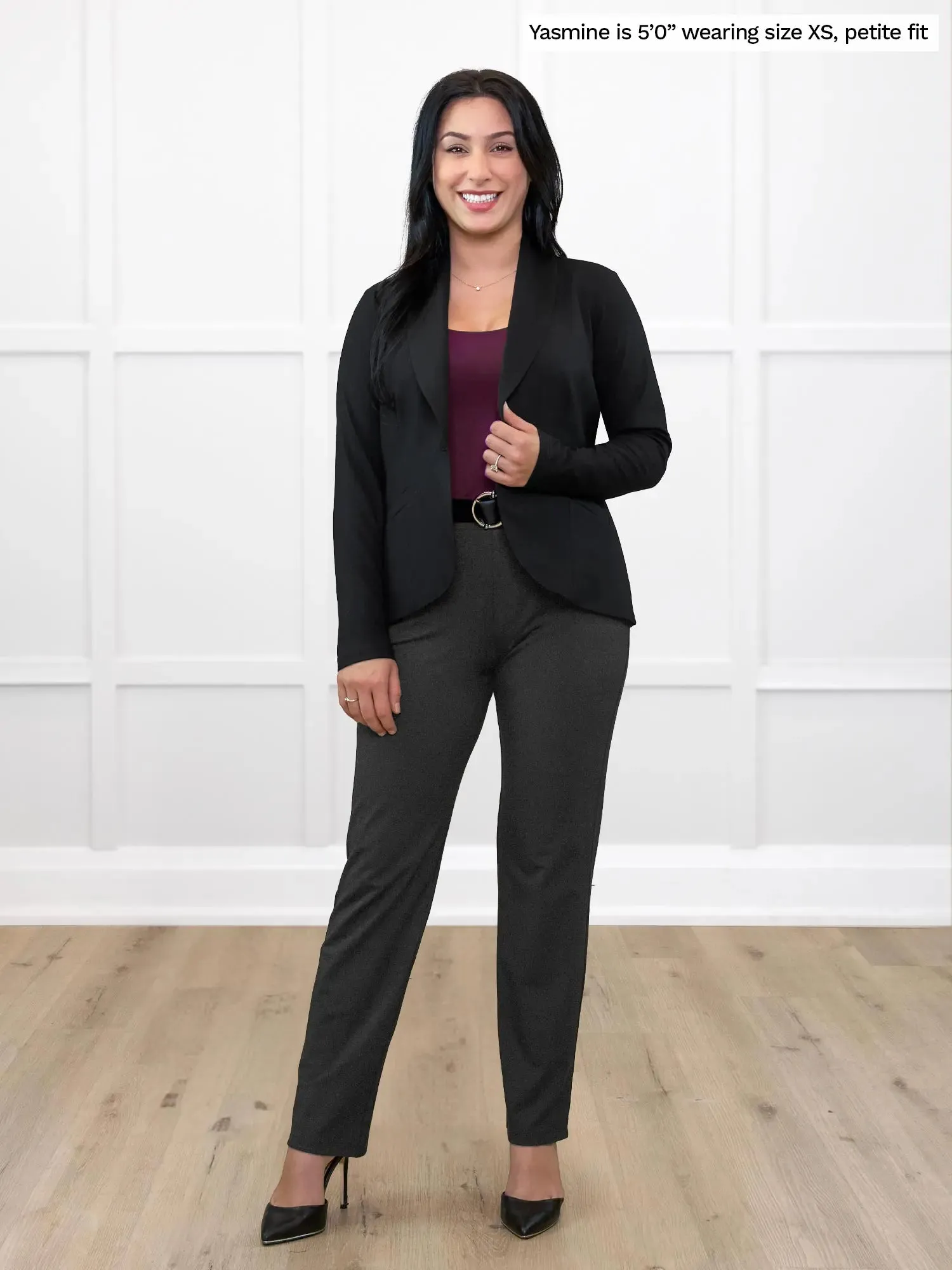 Asia mid-rise slim pant