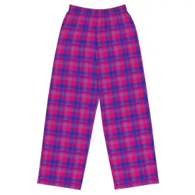 Bisexual Pride Tartan Wide-leg Pants/Trousers