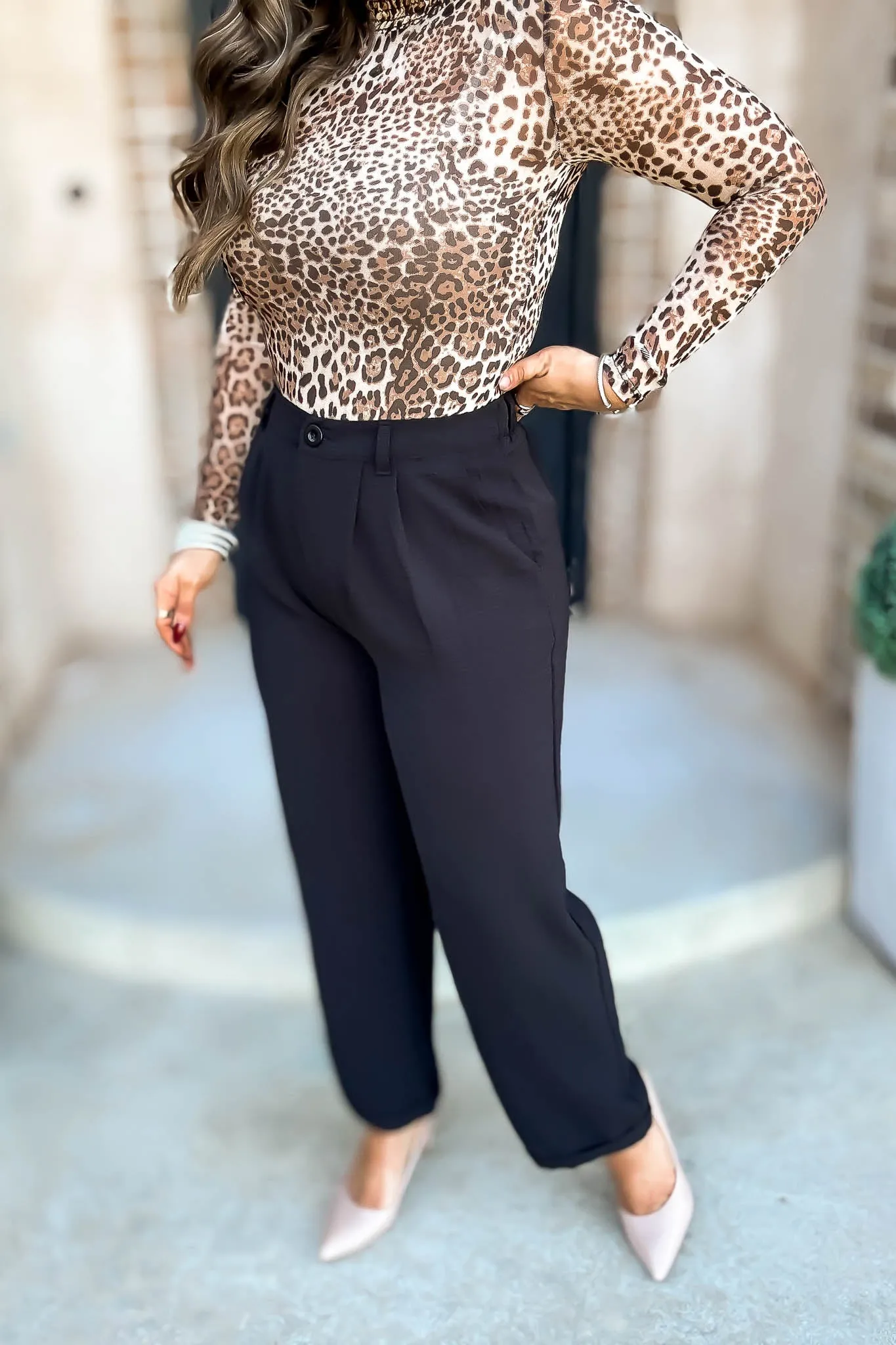 Black High Waisted Airflow Pants
