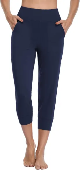 Buttery Soft Women's Yoga Joggers Pants/Capris 4 Pockets High Waist Lightweight Sweatpants Running Lounge Pants