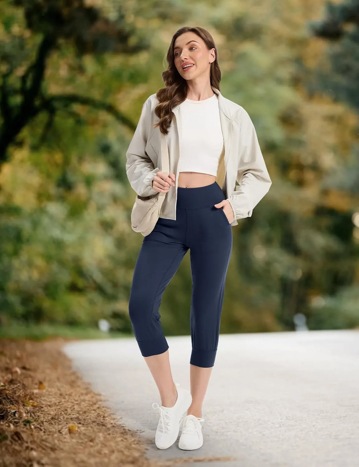 Buttery Soft Women's Yoga Joggers Pants/Capris 4 Pockets High Waist Lightweight Sweatpants Running Lounge Pants