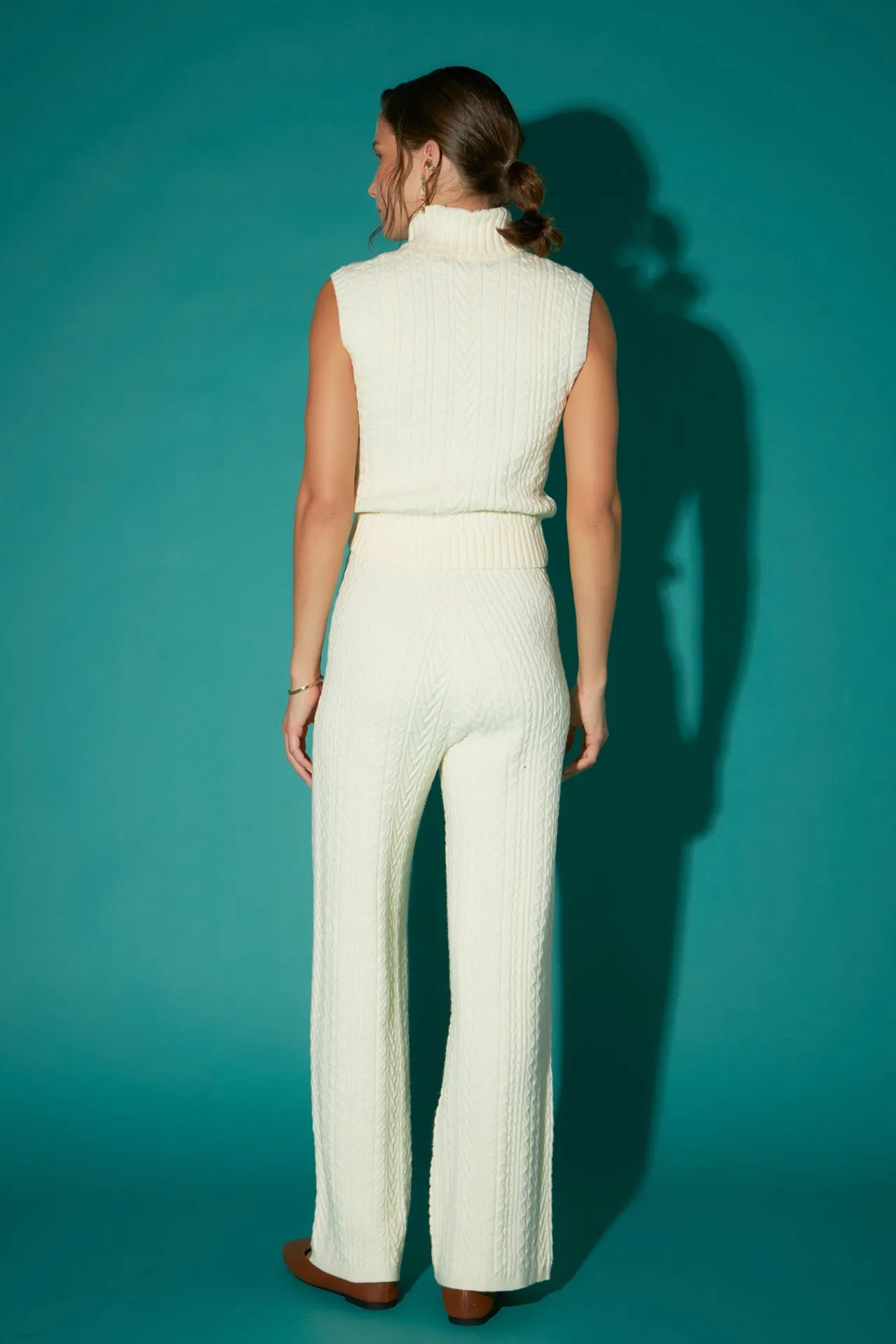 Cable Knit Long Pants