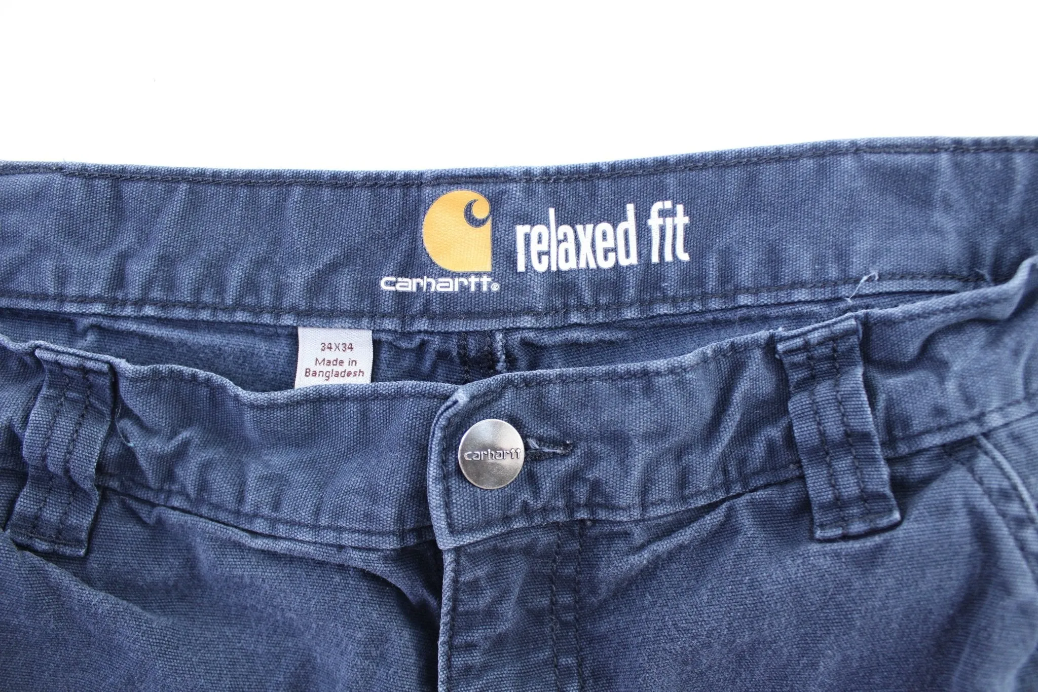 Carhartt Logo Patch Relaxed Fit Blue Pants