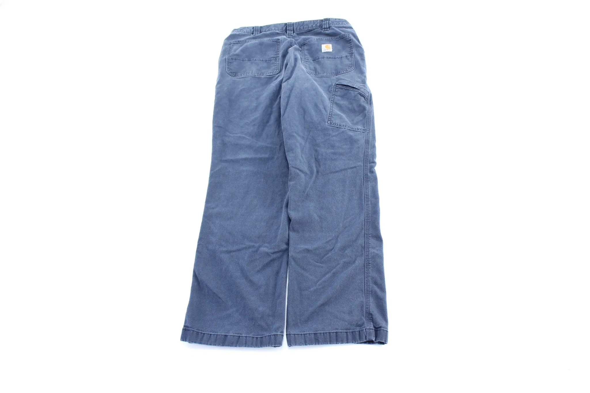 Carhartt Logo Patch Relaxed Fit Blue Pants