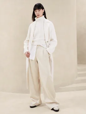Carmel Pleated Wide-Leg Pant