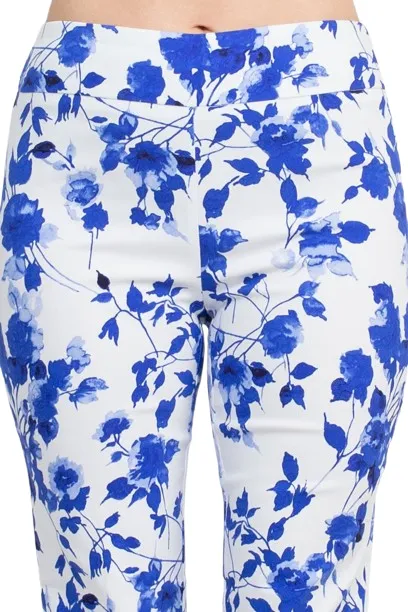 Counterparts Mid Banded Waist Multi Print Stretch Rayon Pants