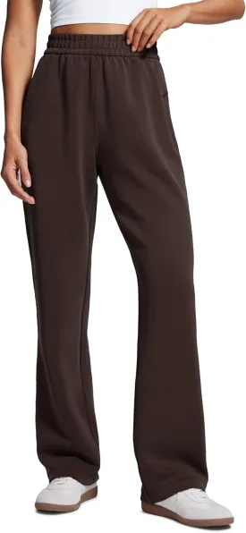 CRZ YOGA SoftAura Wide Leg Sweatpants Women 31" Modal High Waisted Lounge Travel Casual Sweat Pants with Pockets Drawstring