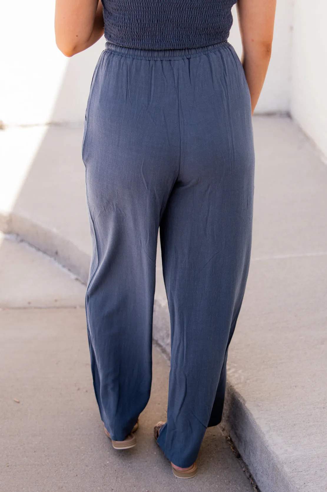 Cynthia Elastic Waist Pants | Indigo