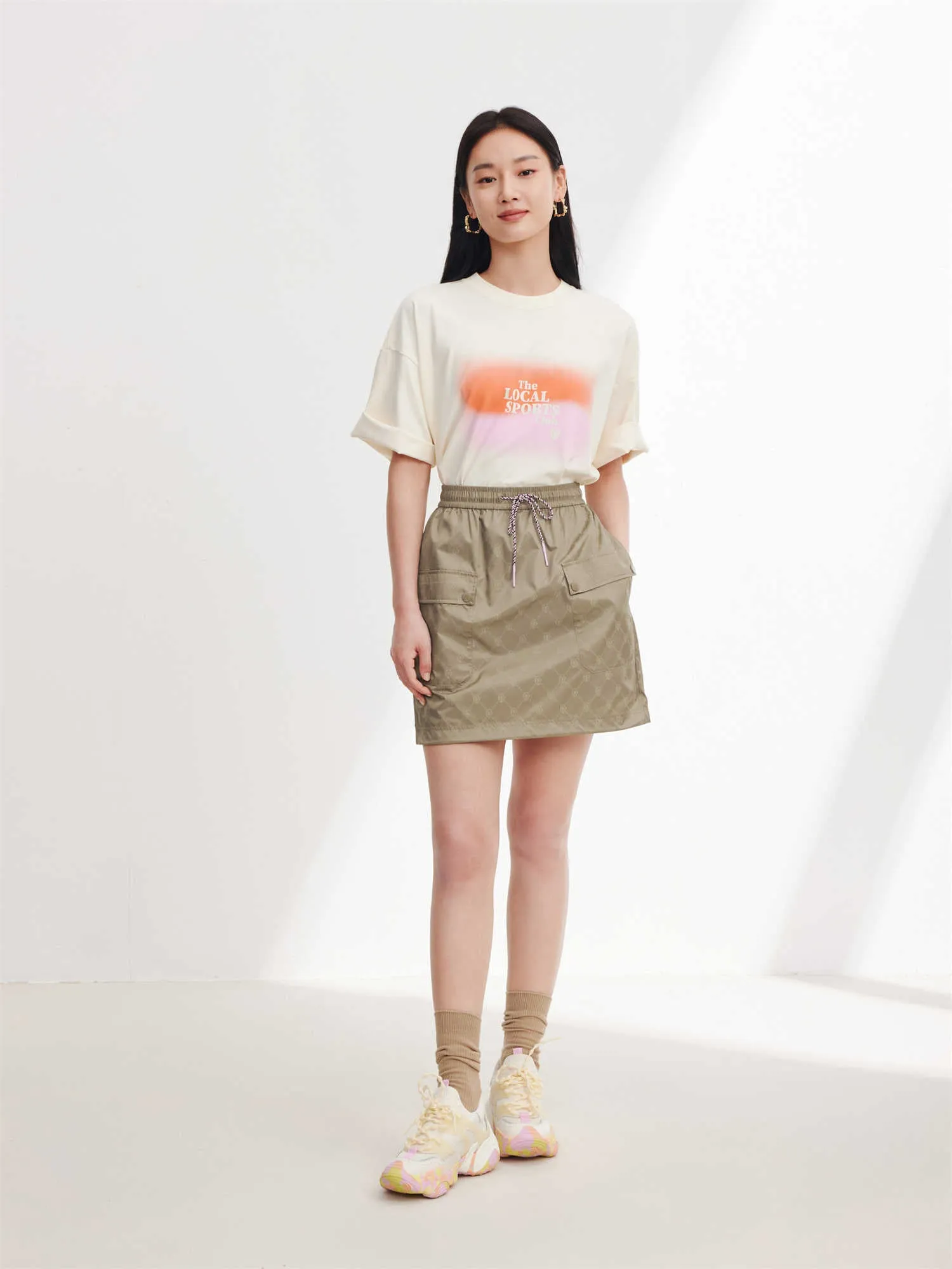 EP YAYING A-shape Midi Skirt