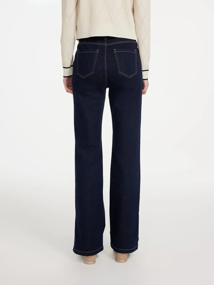 EP YAYING Split-Bootcut Denim Jeans