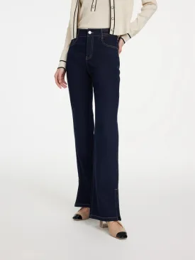 EP YAYING Split-Bootcut Denim Jeans