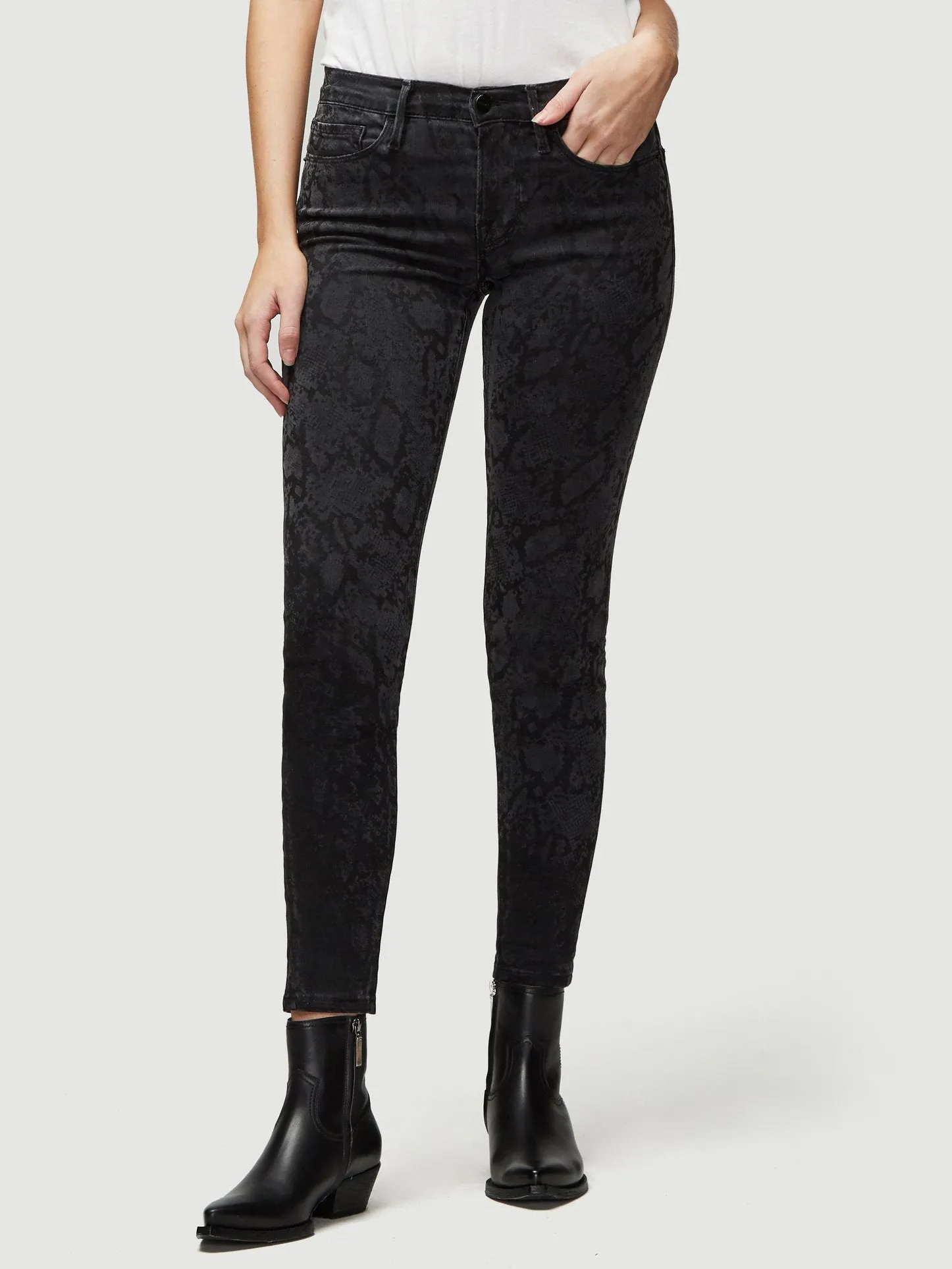 FRAME - Le Skinny Jeans De Jeanne Tonal Python