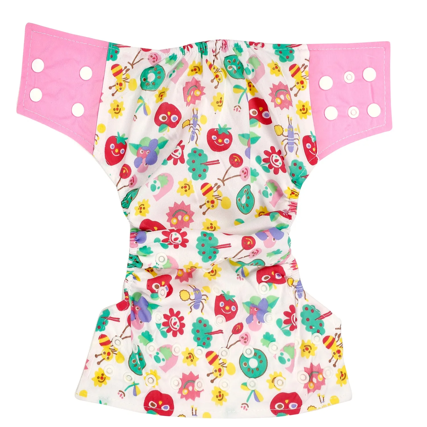 Fruity Fun Pink And Multicolour Reusable Diaper