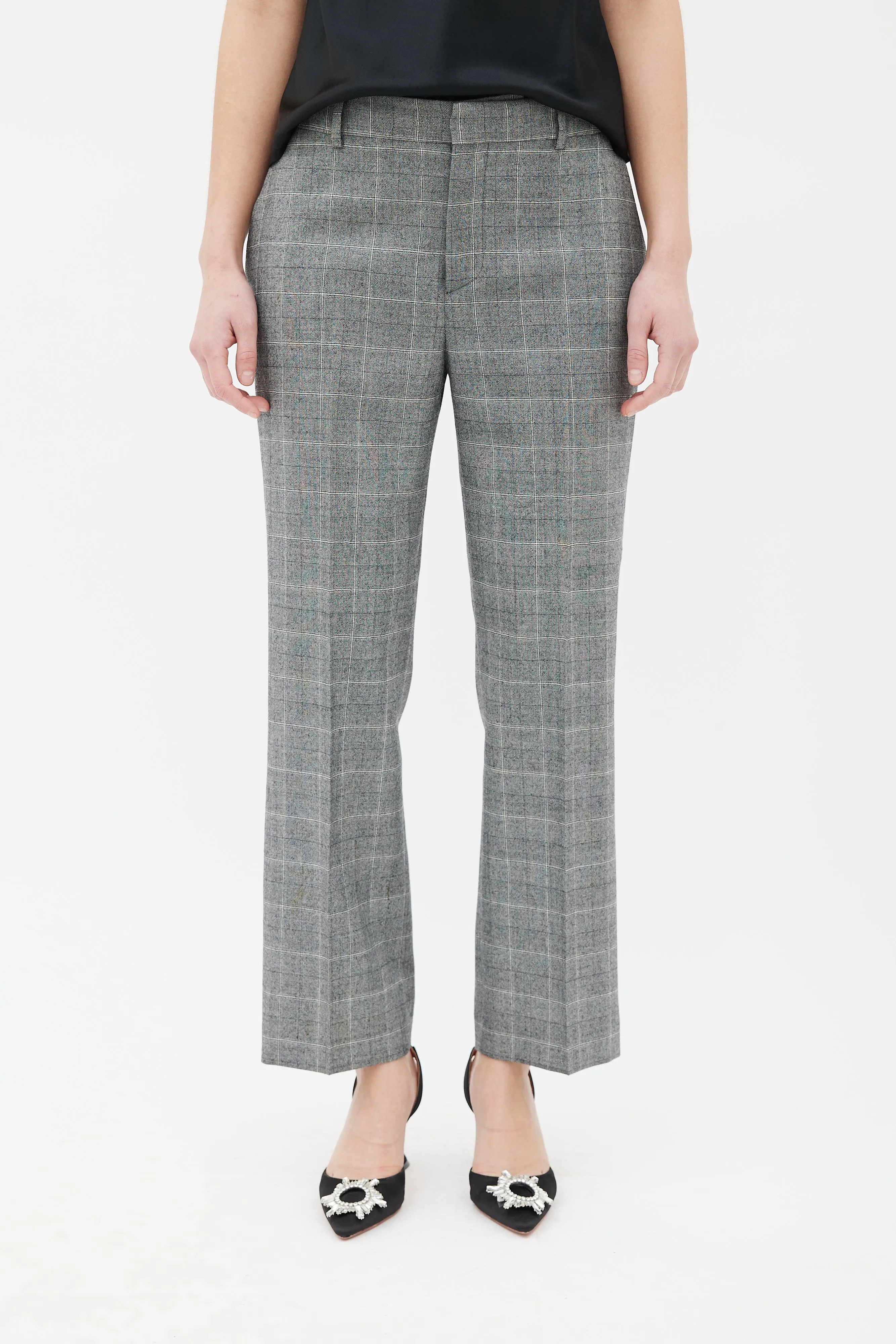 Grey Glen Check Trouser