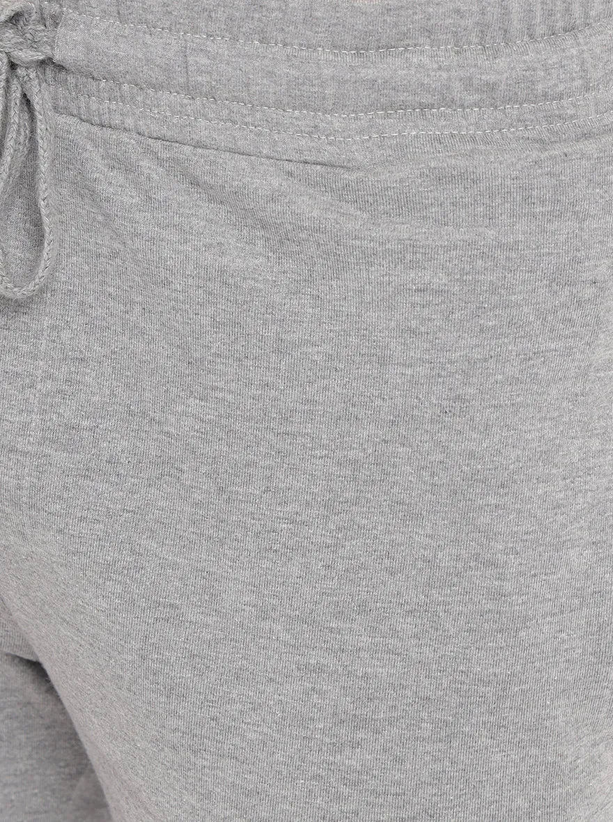Grey Solid Regular Fit Track Pants | Greenfibre