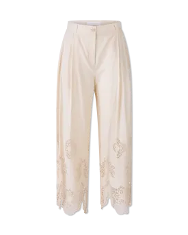 Guipure Trim Voile Pants