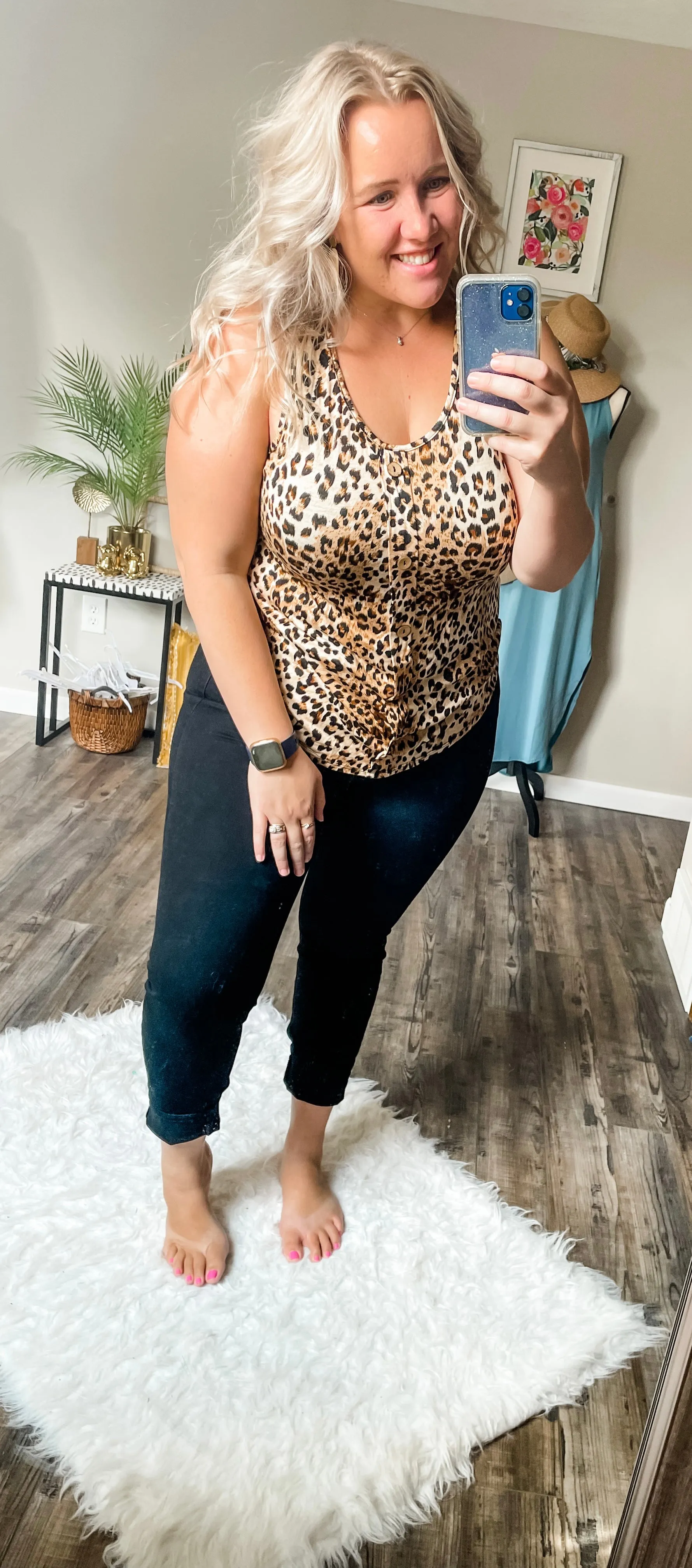 High rise black ankle skinny jeans