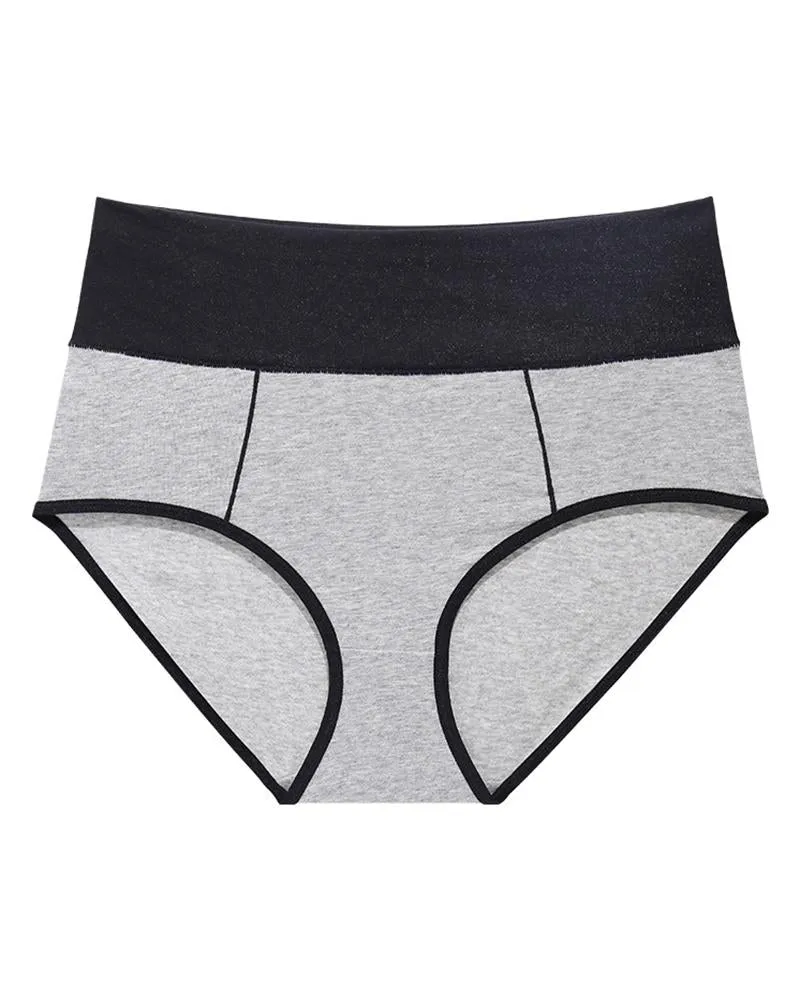 High Waist Skinny Color Block Panties