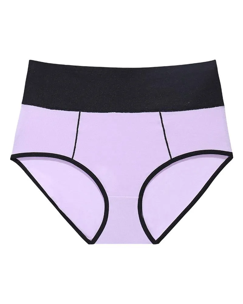 High Waist Skinny Color Block Panties