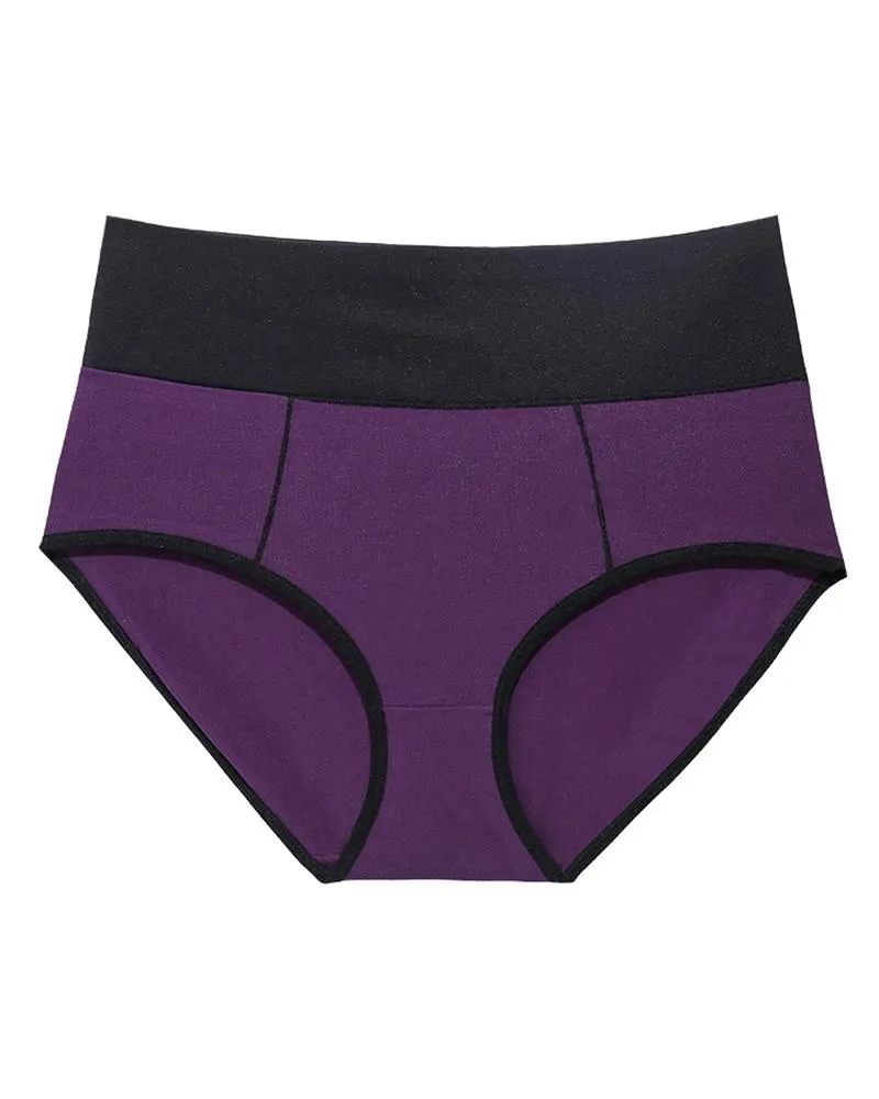 High Waist Skinny Color Block Panties