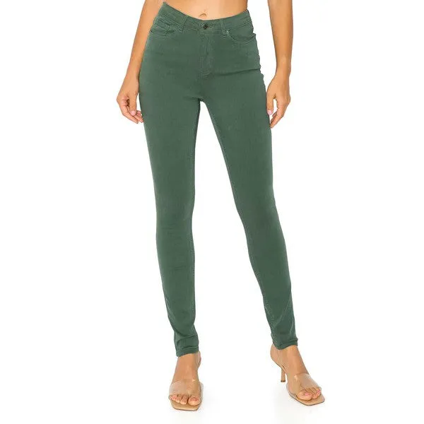 Hunter Green Soft Stretchy High Rise Comfy Casual Pants