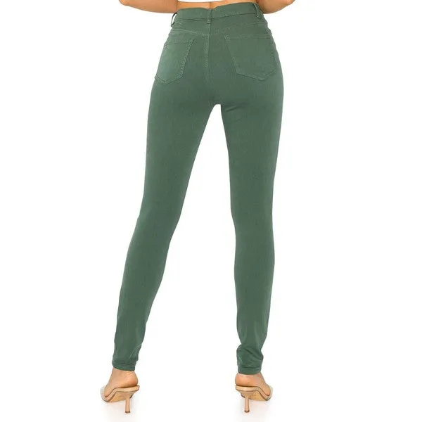 Hunter Green Soft Stretchy High Rise Comfy Casual Pants