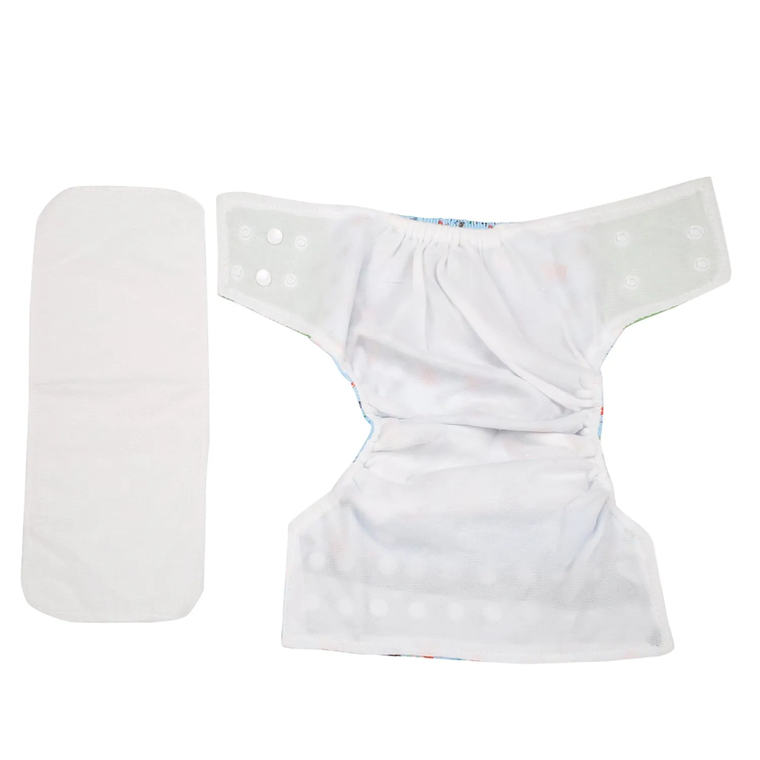 I Love Animals Green And Blue Reusable Diaper