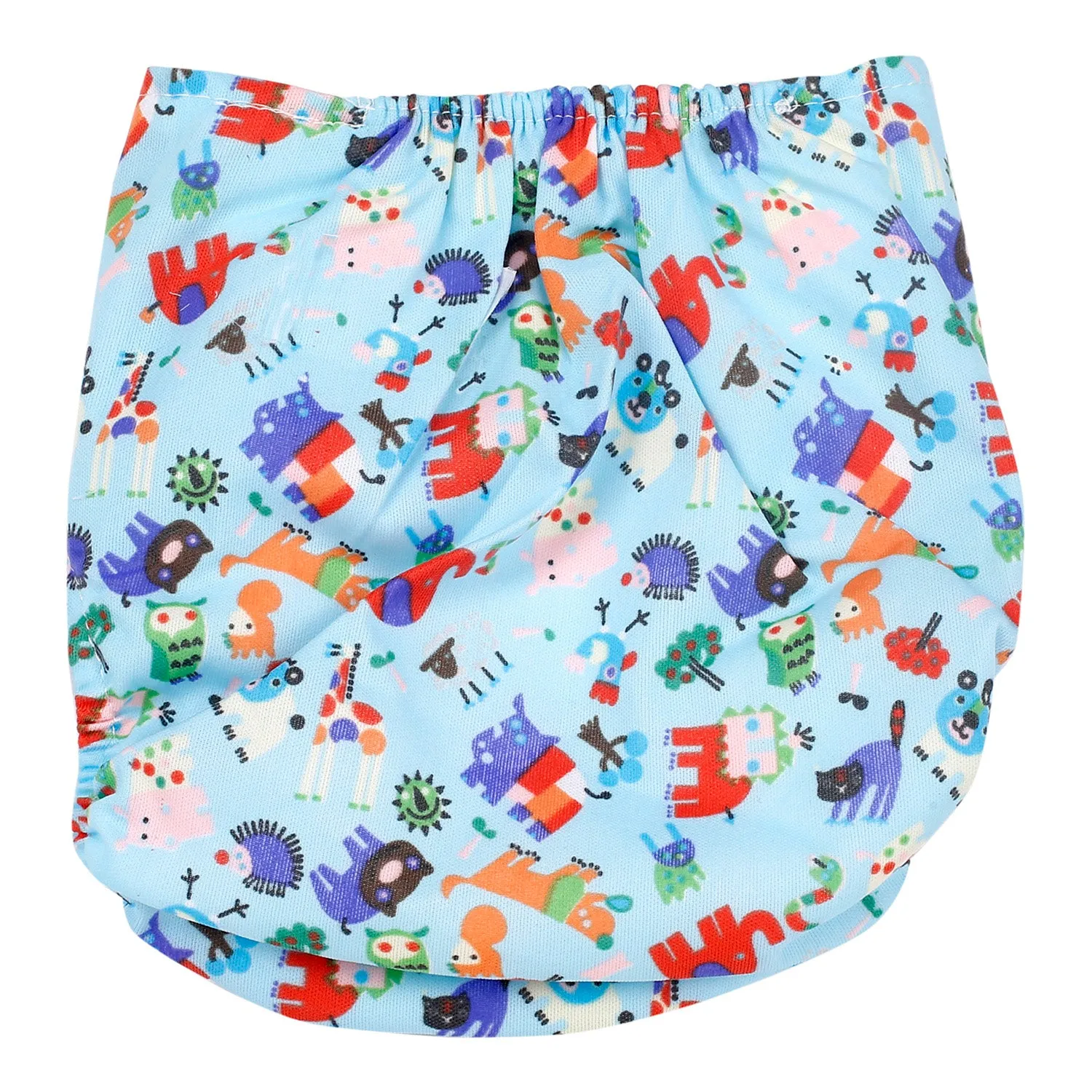 I Love Animals Green And Blue Reusable Diaper