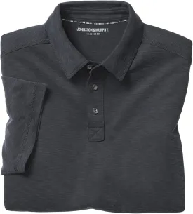 Johnston & Murphy Vintage Slub Polo - T-Shirt for Men - Short Sleeves - Spread Collar - Straight Hemline