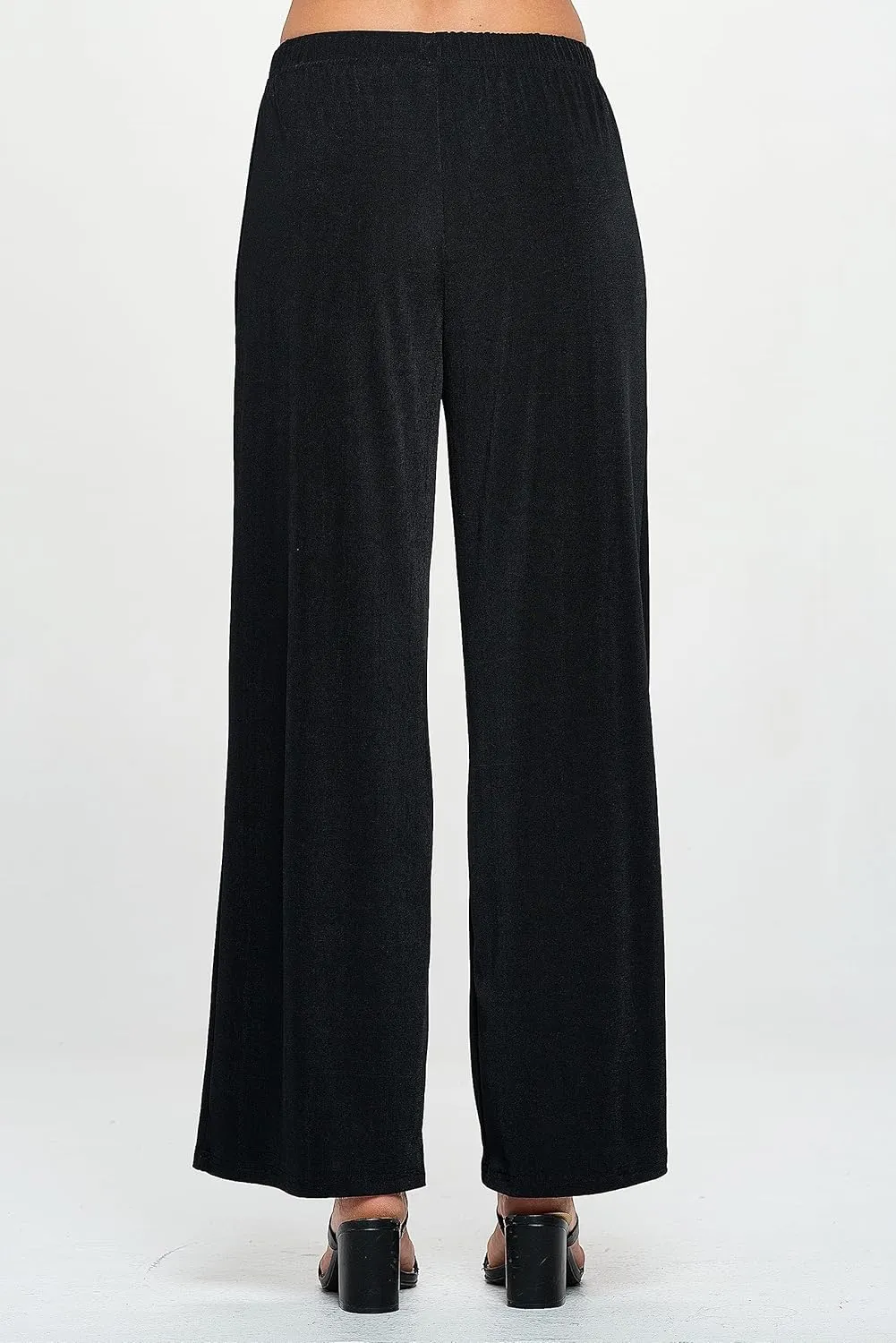 Jostar Women's Casual Flared Pants - Elastic Waist Flare Leg Soft Lounge Trouser