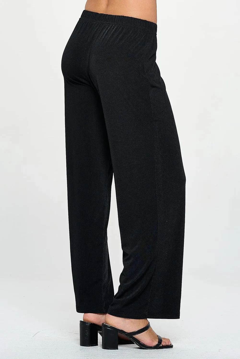 Jostar Women's Casual Flared Pants - Elastic Waist Flare Leg Soft Lounge Trouser