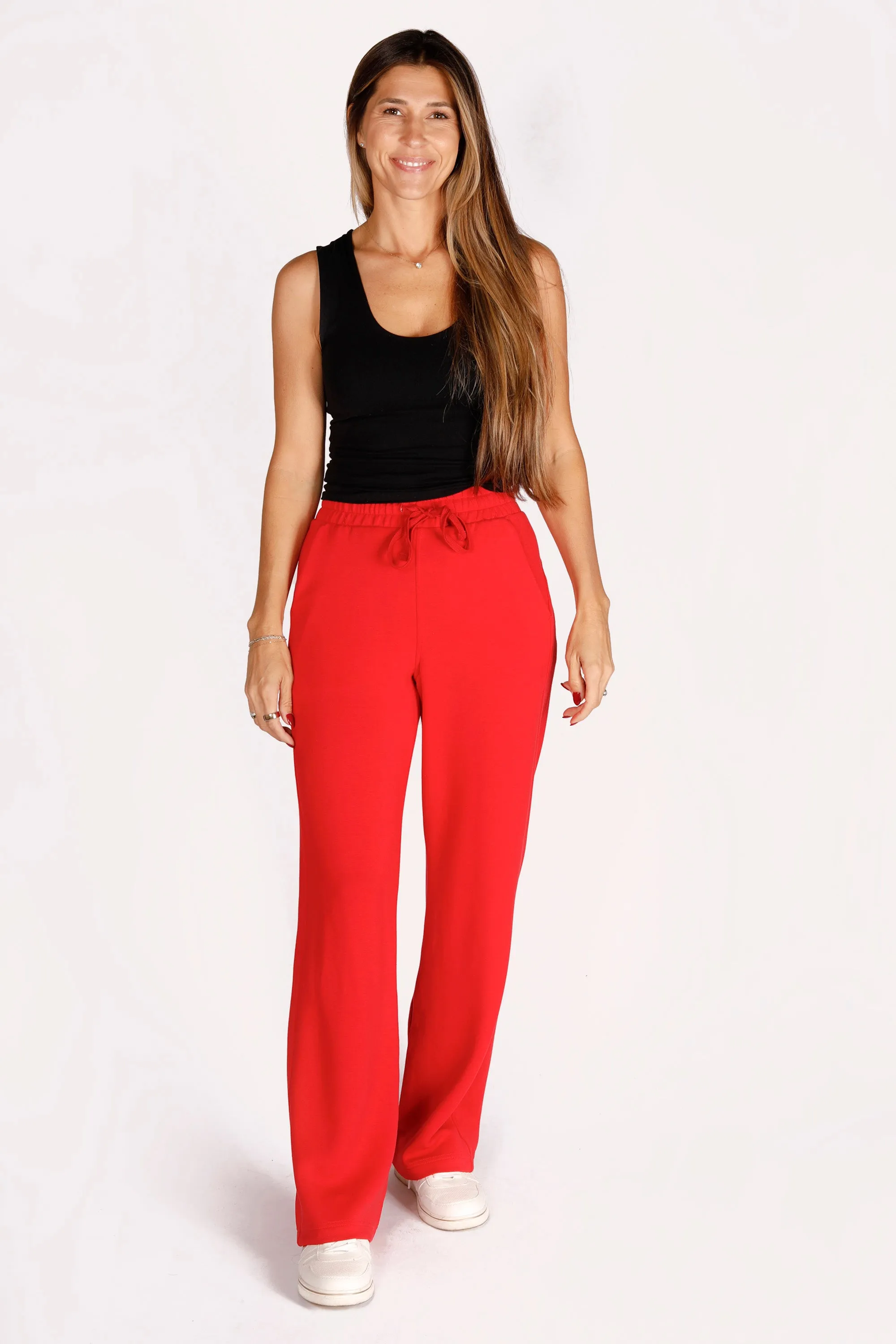 Kelsey Red Straight Leg Pant