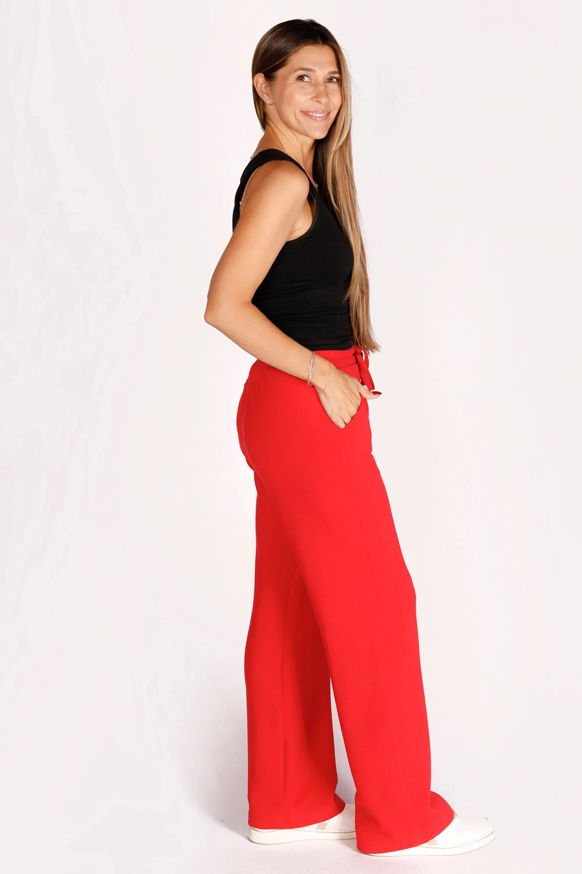 Kelsey Red Straight Leg Pant
