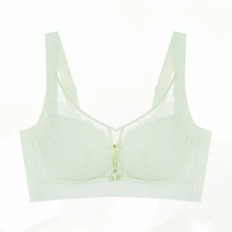 large breasts appear small, breathable thin cup push-up adjustable breast-retracting sexy lace underwear women's tube top bra