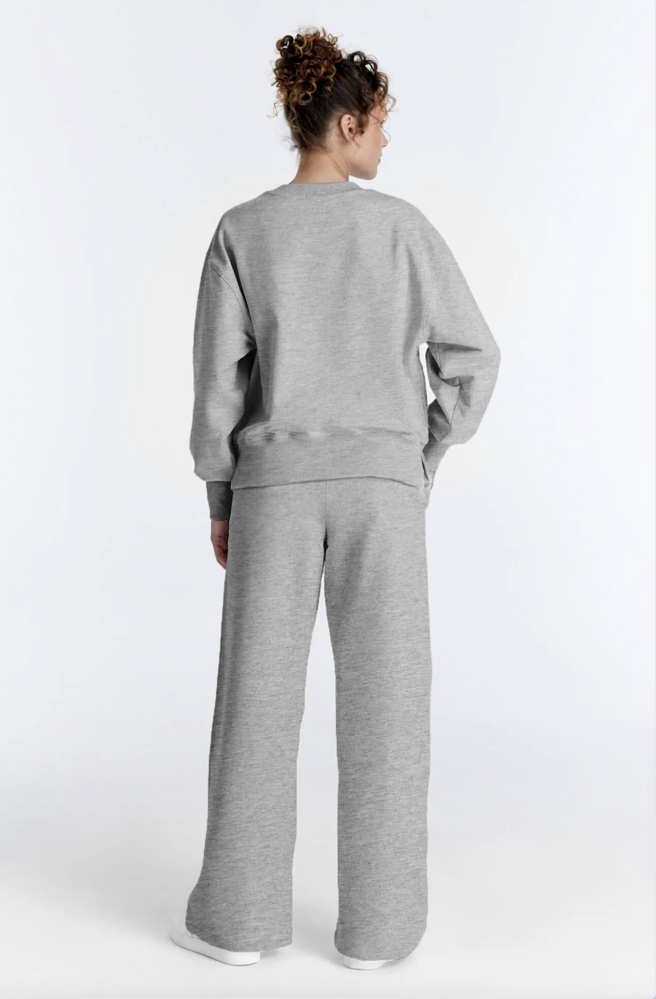 Lea Elastic Waist Pants Grey Melange