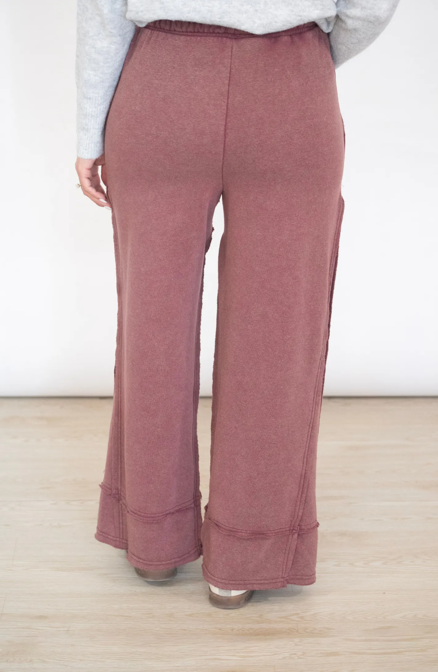 Let's Be Honest Mauve Casual Pants