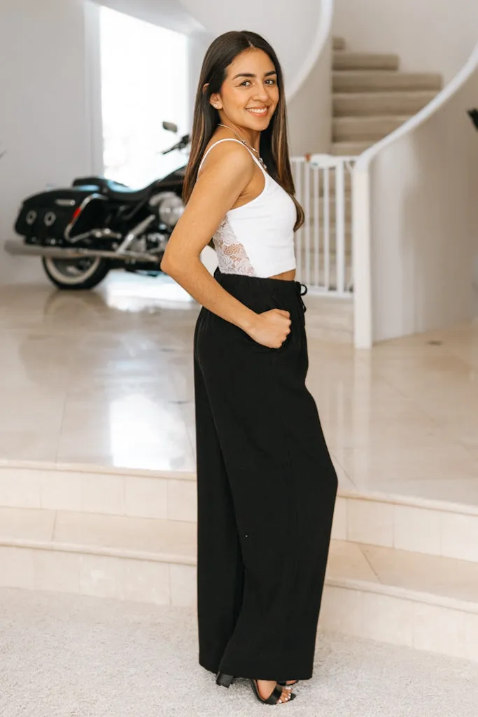 Linen Drawstring Pants With Pockets (SALE)