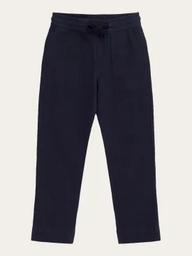 Loose crushed cotton pants - GOTS/Vegan - Total Eclipse