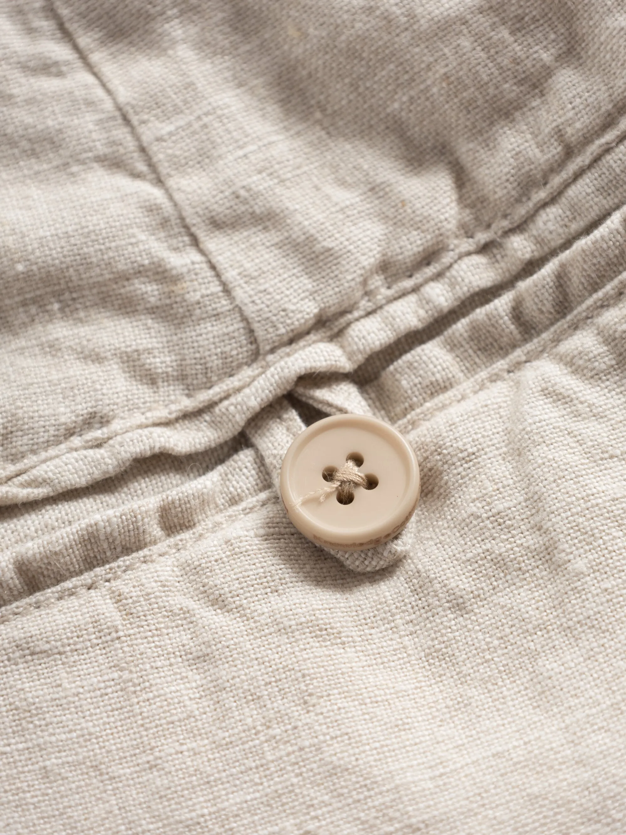 Loose fit natural linen pant - Light feather gray