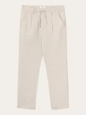 Loose fit natural linen pant - Light feather gray