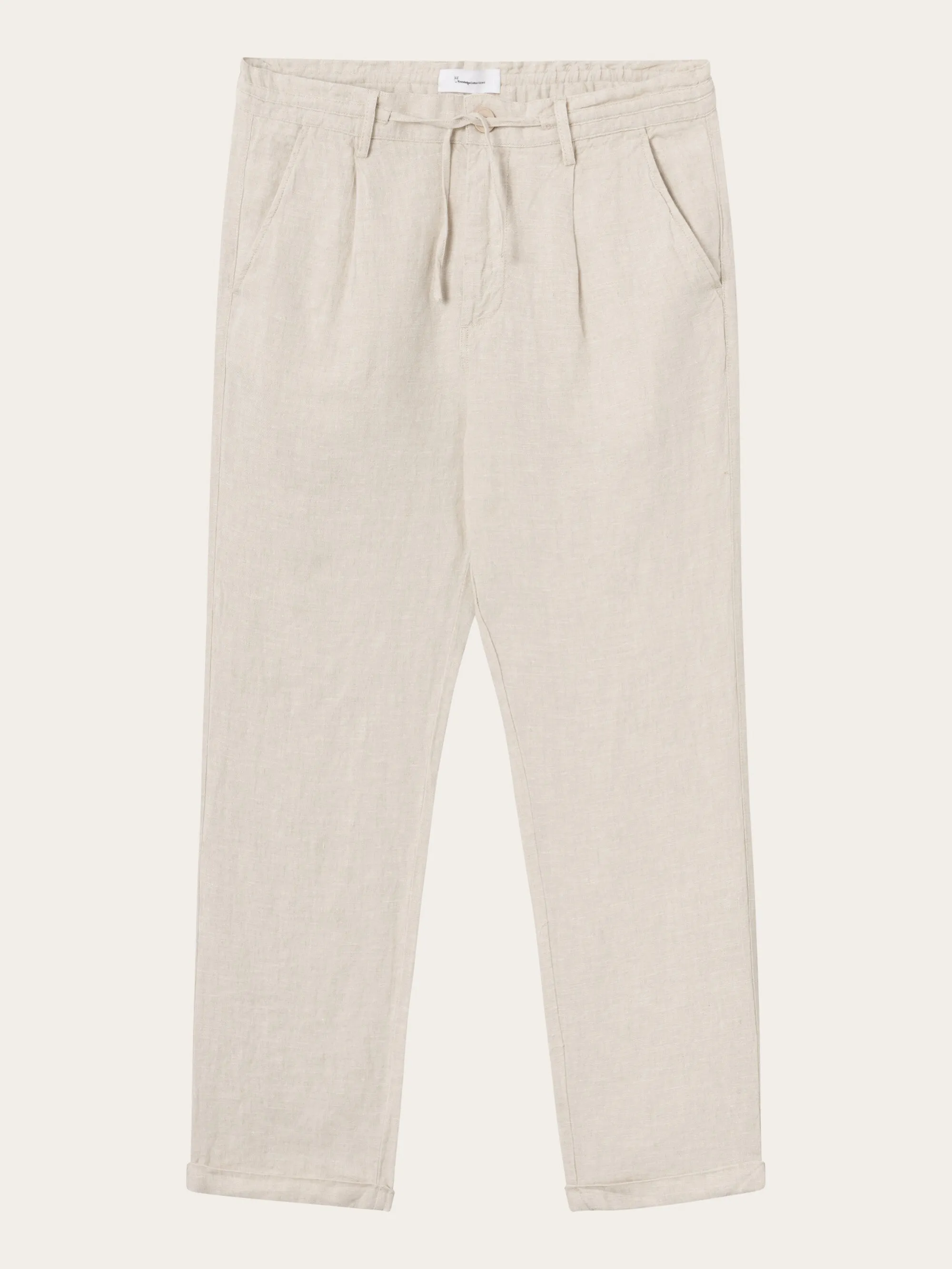 Loose fit natural linen pant - Light feather gray